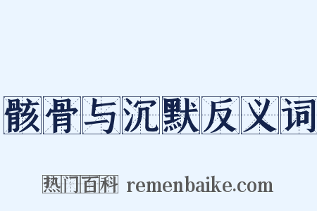 骸骨与沉默反义词是什么意思的图片